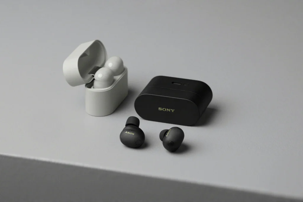 Headphone Sony WF-1000XM6 dan Case Material Premium